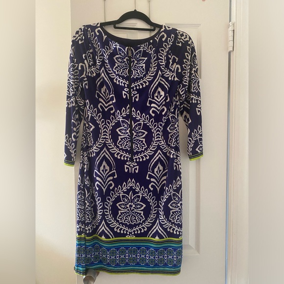 VINCE CAMUTO — gorgeous blue and green dress - Picture 2 of 3